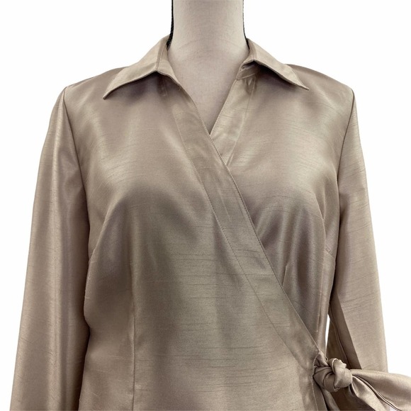 Jm Collection Metallic Cold Wrap Jacket Size 8 - Picture 2 of 12